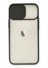 BFS  iPhone 12 Mini Kılıf Palm Buzlu Kamera Sürgülü Silikon - Siyah
