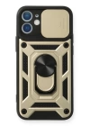 BFS  iPhone 12 Mini Kılıf Pars Lens Yüzüklü Silikon - Gold