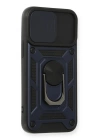 BFS  iPhone 12 Mini Kılıf Pars Lens Yüzüklü Silikon - Lacivert