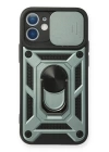 BFS  iPhone 12 Mini Kılıf Pars Lens Yüzüklü Silikon - Yeşil