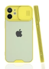 BFS  iPhone 12 Mini Kılıf Platin Kamera Koruma Silikon - Sarı