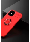 BFS  iPhone 12 Mini Kılıf Range Yüzüklü Silikon - Kırmızı