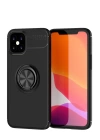BFS  iPhone 12 Mini Kılıf Range Yüzüklü Silikon - Siyah