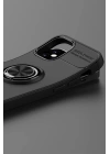 BFS  iPhone 12 Mini Kılıf Range Yüzüklü Silikon - Siyah