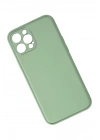 BFS  iPhone 12 Pro Kılıf Coco Deri Silikon Kapak - Açık Yeşil