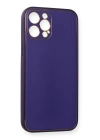 BFS  iPhone 12 Pro Kılıf Coco Deri Silikon Kapak - Mor