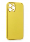 BFS  iPhone 12 Pro Kılıf Coco Deri Silikon Kapak - Sarı
