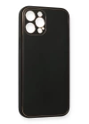 BFS  iPhone 12 Pro Kılıf Coco Deri Silikon Kapak - Siyah