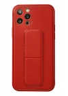 BFS  iPhone 12 Pro Kılıf Coco Deri Standlı Kapak - Kırmızı