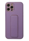BFS  iPhone 12 Pro Kılıf Coco Deri Standlı Kapak - Lila