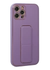 BFS  iPhone 12 Pro Kılıf Coco Deri Standlı Kapak - Lila
