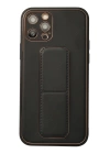 BFS  iPhone 12 Pro Kılıf Coco Deri Standlı Kapak - Siyah