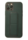 BFS  iPhone 12 Pro Kılıf Coco Deri Standlı Kapak - Yeşil