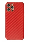 BFS  iPhone 12 Pro Kılıf Coco Karbon Silikon - Kırmızı