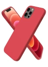 BFS  iPhone 12 Pro Kılıf First Silikon - Kırmızı