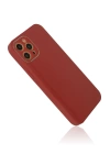 BFS  iPhone 12 Pro Kılıf Glass Kapak - Bordo