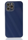 BFS  iPhone 12 Pro Kılıf Glass Kapak - Lacivert