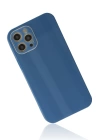 BFS  iPhone 12 Pro Kılıf Glass Kapak - Mavi