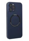 BFS  iPhone 12 Pro Kılıf Jack Magneticsafe Lens Silikon - Lacivert