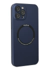 BFS  iPhone 12 Pro Kılıf Jack Magneticsafe Lens Silikon - Lacivert