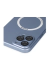 BFS  iPhone 12 Pro Kılıf Jack Magneticsafe Lens Silikon - Sierra Blue