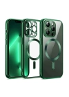 BFS  iPhone 12 Pro Kılıf Kross Magneticsafe Kapak - Koyu Yeşil