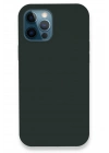 BFS  iPhone 12 Pro Kılıf Lansman Legant Silikon - Koyu Yeşil