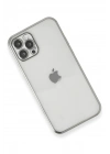 BFS  iPhone 12 Pro Kılıf  Lensli Silikon - Gümüş
