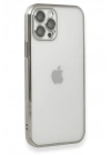 BFS  iPhone 12 Pro Kılıf  Lensli Silikon - Gümüş