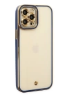 BFS  iPhone 12 Pro Kılıf Liva Lens Silikon - Mavi