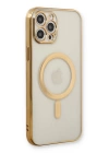 BFS  iPhone 12 Pro Kılıf Magneticsafe Lazer Silikon - Gold