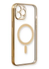 BFS  iPhone 12 Pro Kılıf Magneticsafe Lazer Silikon - Gold