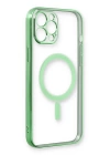BFS  iPhone 12 Pro Kılıf Magneticsafe Lazer Silikon - Haki Yeşil