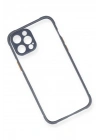 BFS iPhone 12 Pro Kılıf Miami Şeffaf Silikon - Gri
