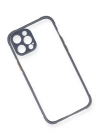 BFS  iPhone 12 Pro Kılıf Miami Şeffaf Silikon - Gri