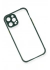 BFS iPhone 12 Pro Kılıf Miami Şeffaf Silikon - Koyu Yeşil