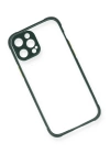 BFS  iPhone 12 Pro Kılıf Miami Şeffaf Silikon - Koyu Yeşil