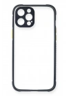 BFS iPhone 12 Pro Kılıf Miami Şeffaf Silikon - Lacivert
