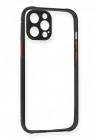 BFS iPhone 12 Pro Kılıf Miami Şeffaf Silikon - Siyah