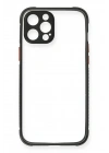 BFS iPhone 12 Pro Kılıf Miami Şeffaf Silikon - Siyah
