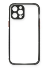 BFS  iPhone 12 Pro Kılıf Miami Şeffaf Silikon - Siyah