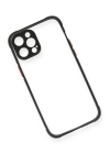 BFS  iPhone 12 Pro Kılıf Miami Şeffaf Silikon - Siyah