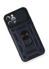 BFS  iPhone 12 Pro Kılıf Pars Lens Yüzüklü Silikon - Lacivert