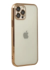 BFS  iPhone 12 Pro Kılıf Razer Lensli Silikon - Gold