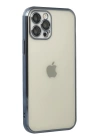 BFS  iPhone 12 Pro Kılıf Razer Lensli Silikon - Mavi