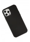 BFS  iPhone 12 Pro Max Kılıf Asya Deri Silikon - Siyah