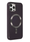 BFS  iPhone 12 Pro Max Kılıf Coco Deri Magneticsafe Silikon - Derin Mor