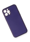BFS  iPhone 12 Pro Max Kılıf Coco Deri Silikon Kapak - Mor