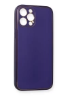 BFS  iPhone 12 Pro Max Kılıf Coco Deri Silikon Kapak - Mor
