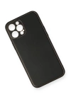 BFS  iPhone 12 Pro Max Kılıf Coco Deri Silikon Kapak - Siyah